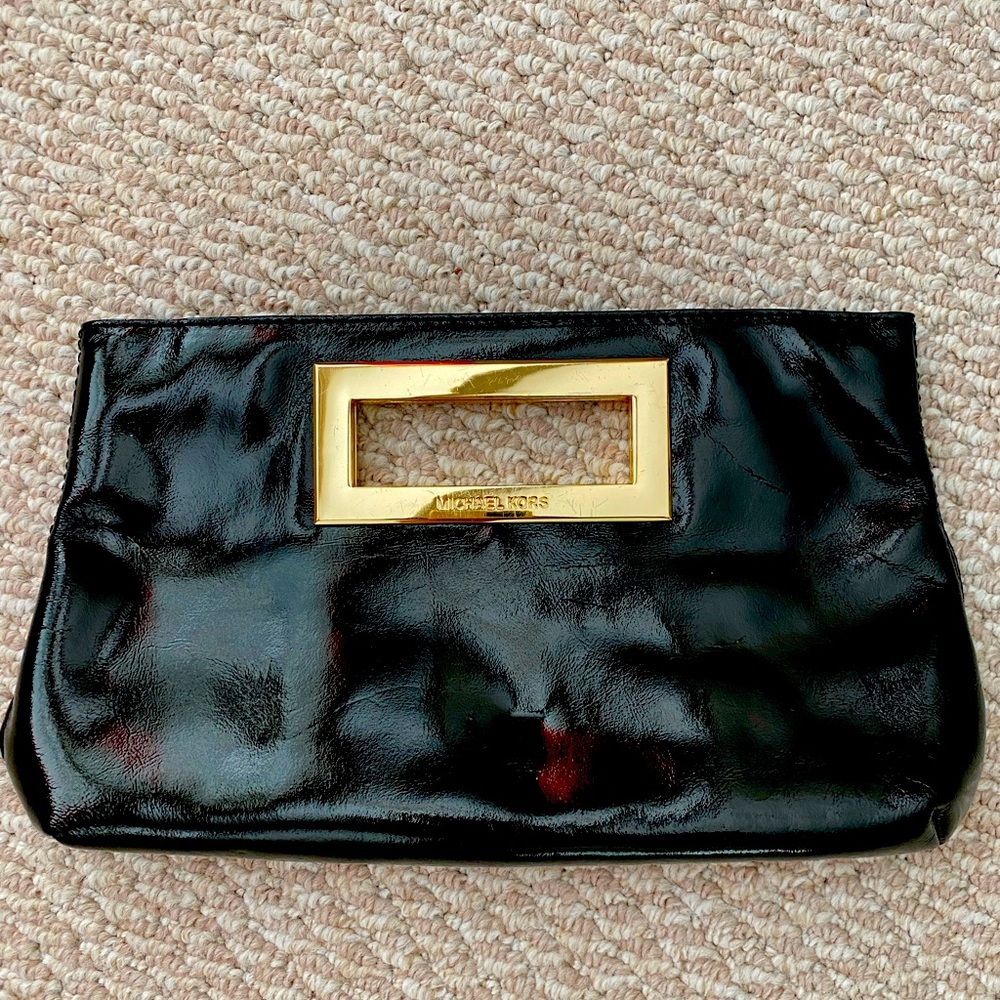 COPY - Michael Kors Black and Gold Clutch